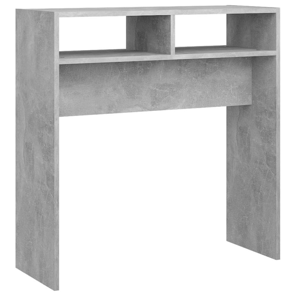 Vidaxl Konzolový stolík betónový-sivý 78x30x80 cm drevotrieska